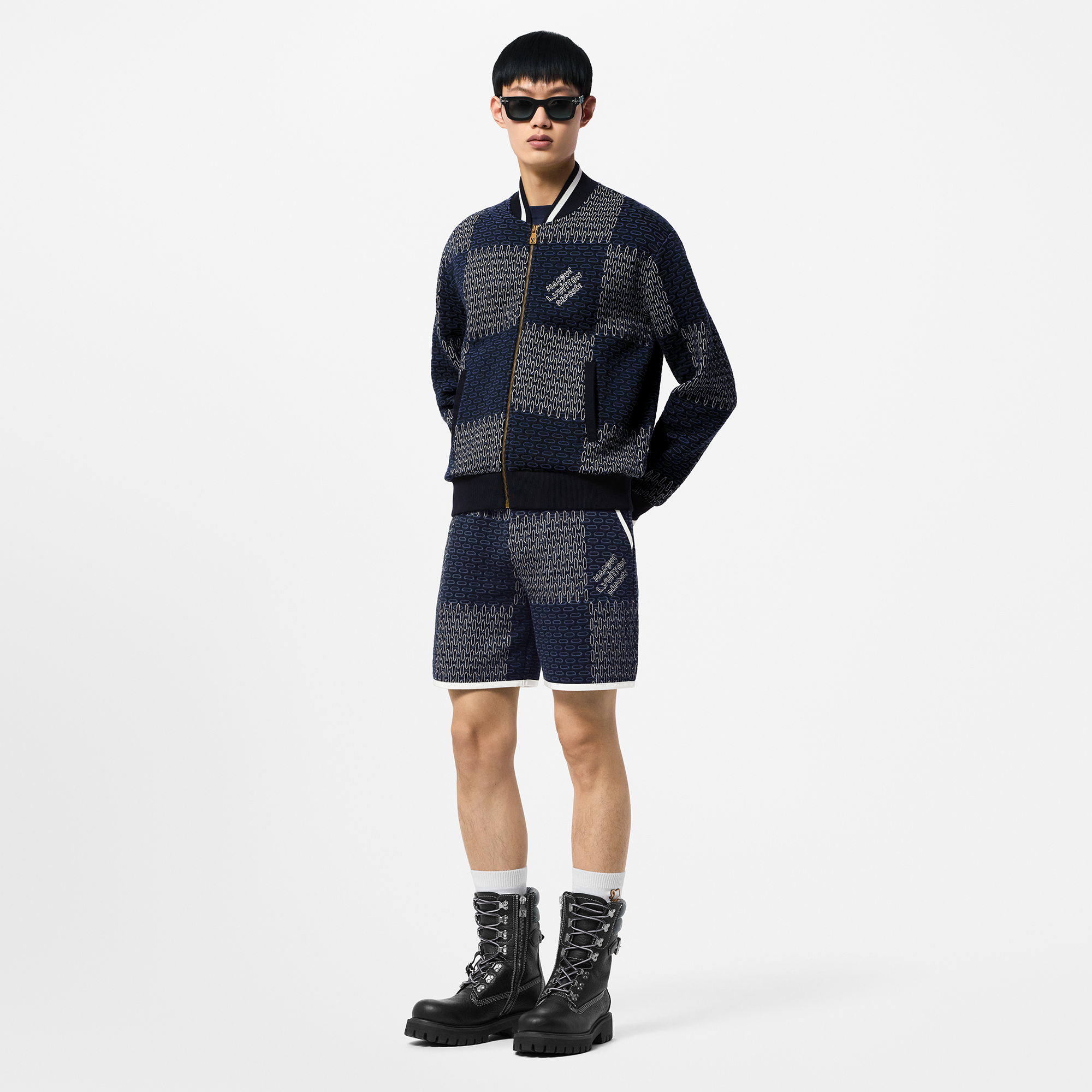 Bomber in cotone con motivo Damier trapuntato  Uomo Abbigliamento Capispalla e Cappotti | LOUIS VUITTON (Zoom prodotto)